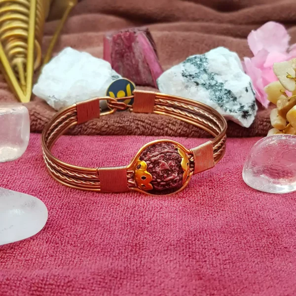 Authentic 5 Mukhi Rudraksha Copper Bracelet - Image 2
