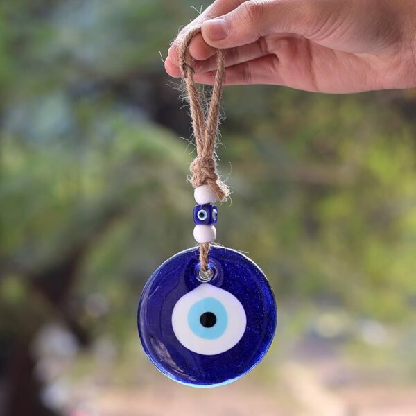 Nazar Rakshak Hanging Charm with Evil Eye and Pyrite stone image
