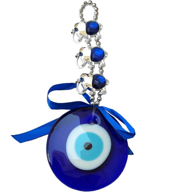 Nazar Rakshak Hanging Charm with Evil Eye and Pyrite stone - Image 3