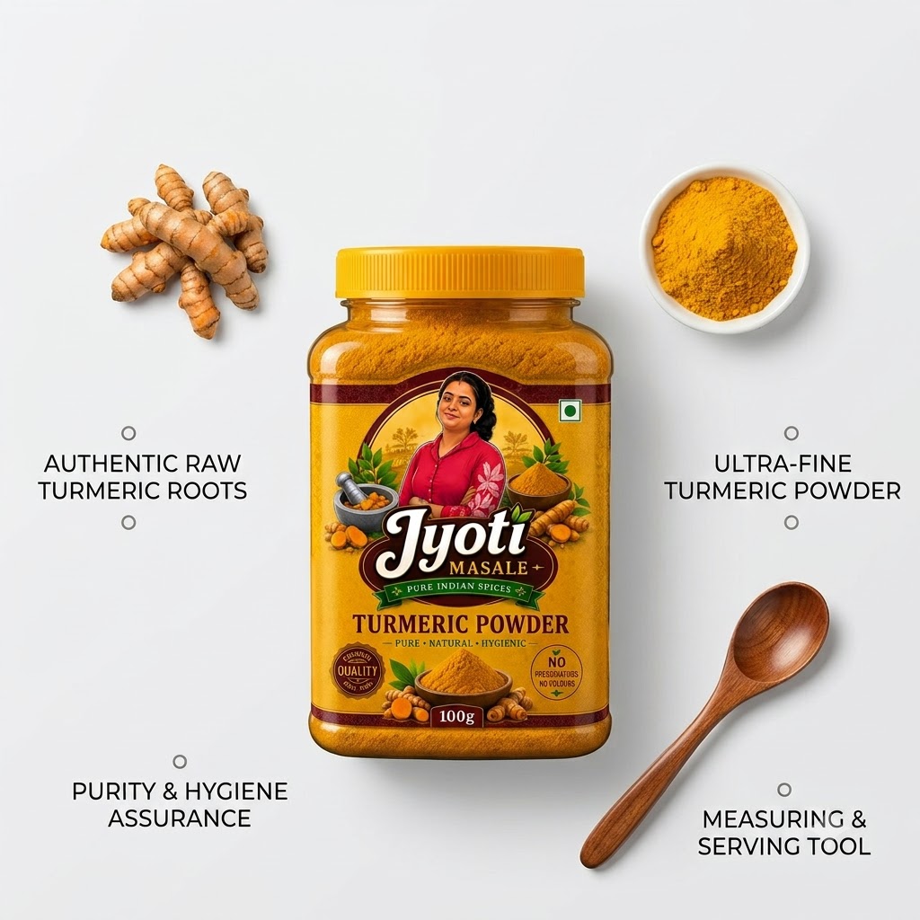 Jyoti Masale Turmeric Powder (Haldi Powder) 100g - Image 2