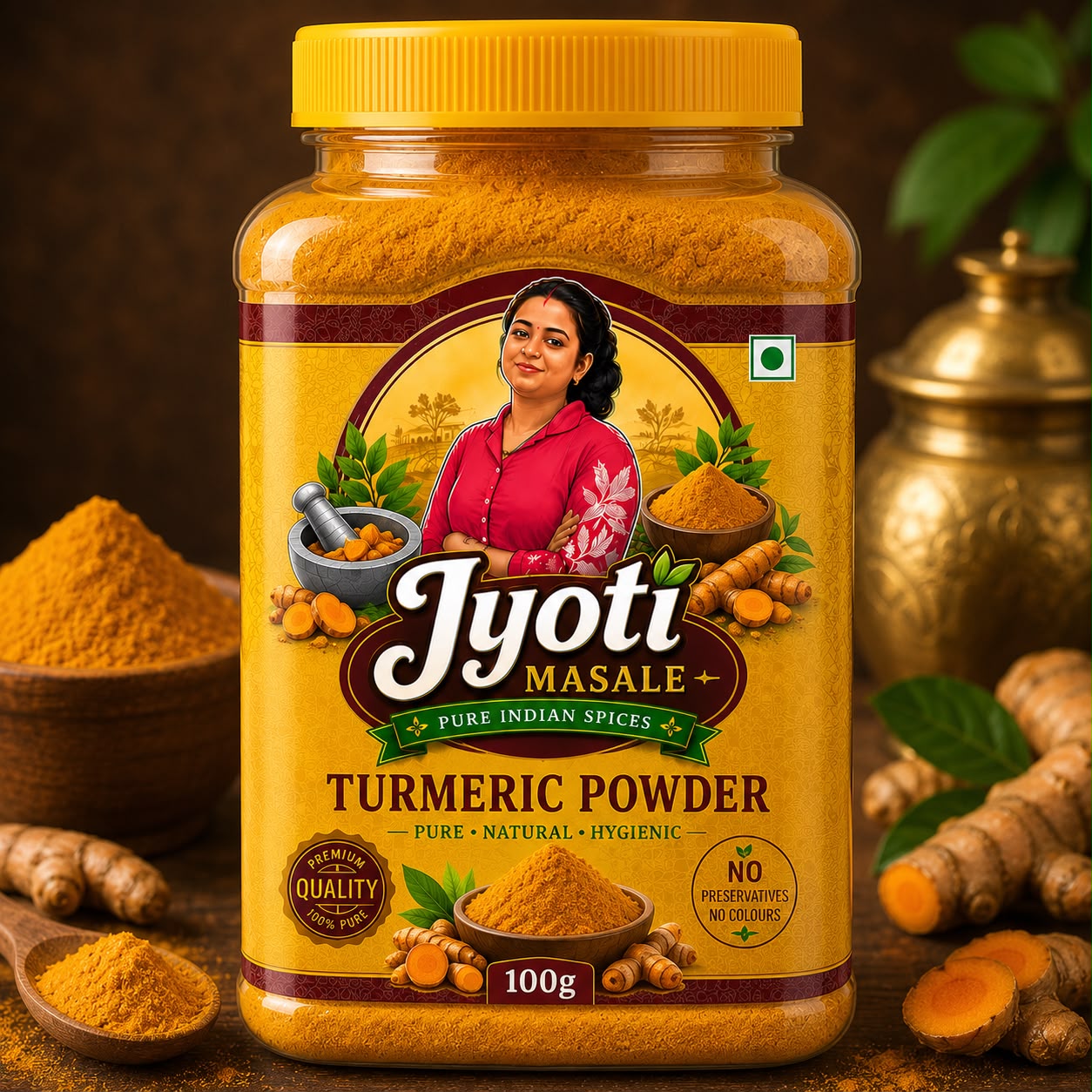 Jyoti Masale Turmeric Powder (Haldi Powder) 100g - Image 5